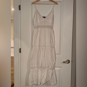 Zara White Lace Maxi Dress